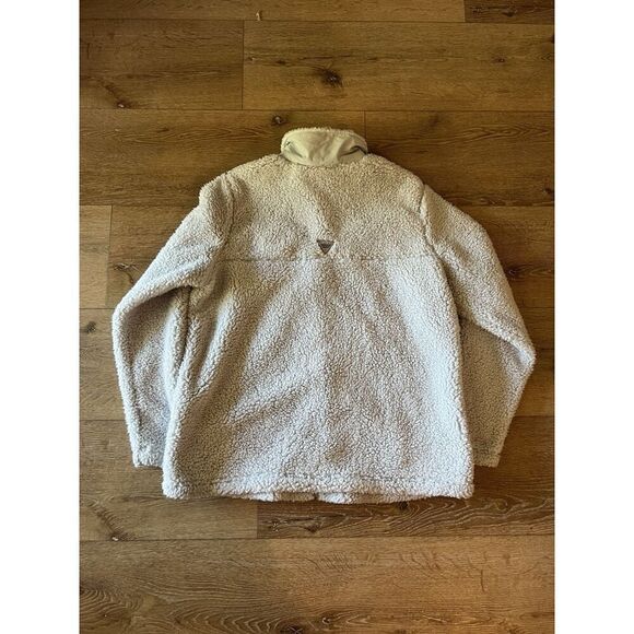 Columbia PFG Women’s Gray Full Zip Sherpa Mock Neck Jacket Size XL - Picture 2 of 3